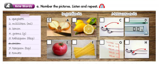 Unit 5 Food and Drinks Lesson 1