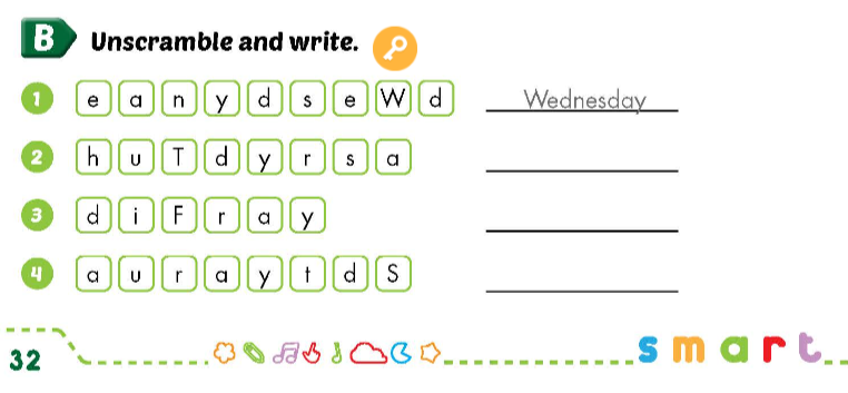 Sách bài tập Tiếng Anh 3 Smart Start Unit 3 Lesson 3