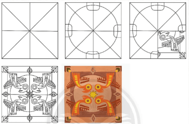 Cách trang trí thảm vuông - trang 56 SGK Mĩ thuật lớp 6 Chân trời sáng tạo