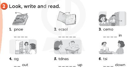 Sách bài tập Tiếng Anh 3 Unit 7 Classroom instructions