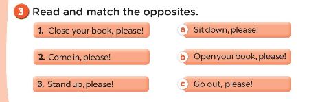 Sách bài tập Tiếng Anh 3 Unit 7 Classroom instructions