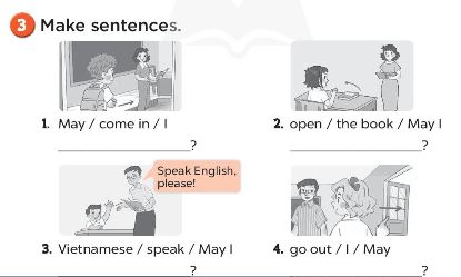 Sách bài tập Tiếng Anh 3 Unit 7 Classroom instructions