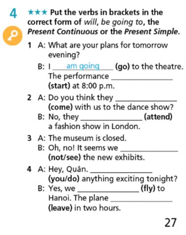 Giải sách bài tập Tiếng Anh 7 Right On Unit 3 Grammar 3b