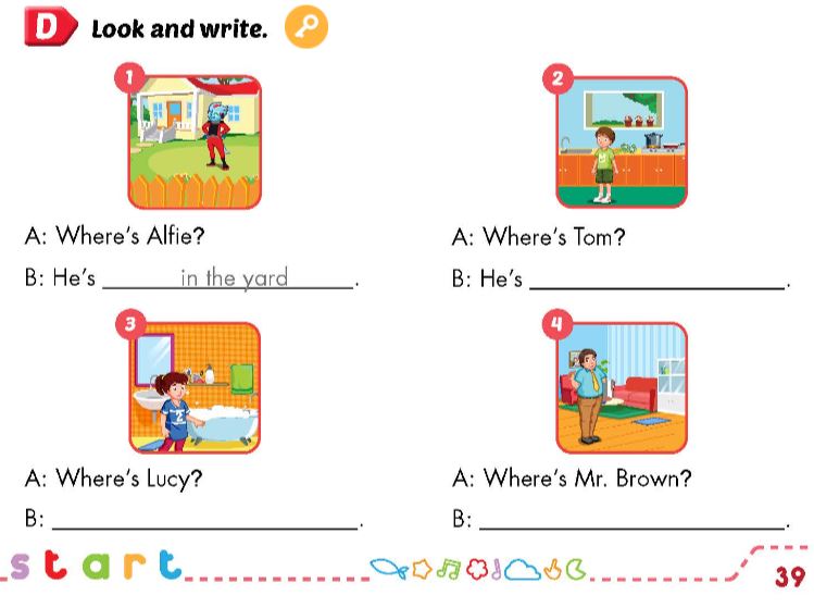 Sách bài tập Tiếng Anh lớp 3 Smart Start Unit 4 Lesson 1