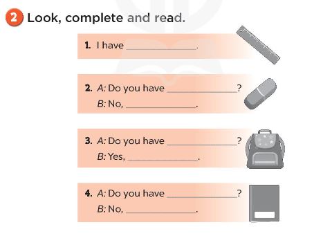 Sách bài tập Tiếng Anh 3 Unit 8 My school things