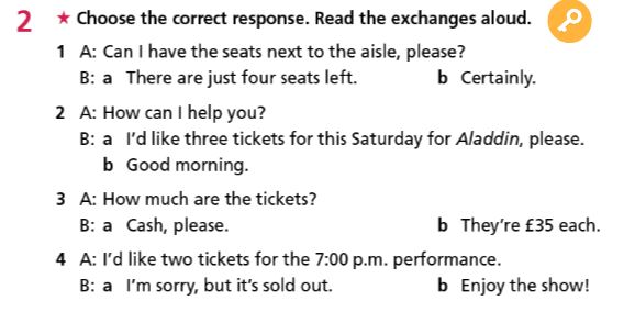Tiếng Anh 7 Right On Workbook Unit 3 Everyday English 3d