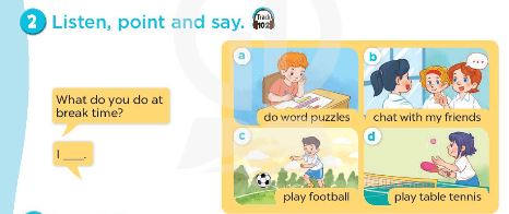 Tiếng Anh lớp 3 Global Success Unit 10 Lesson 2