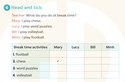 Tiếng Anh lớp 3 Global Success Unit 10 Lesson 3