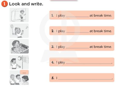 Sách bài tập Tiếng Anh 3 Unit 10 Break time activities