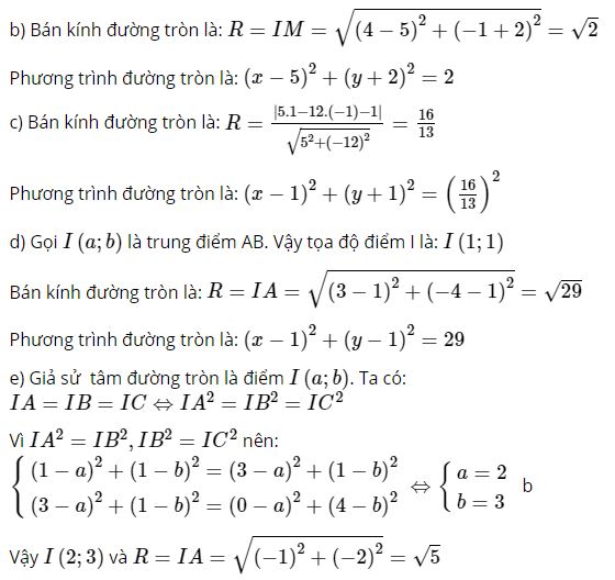 Giải bài 3 trang 91 SGK Toán 10 tập 2 – Cánh diều