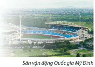 Mặt sân cỏ trong sân vận động Quốc gia Mỹ Đình có dạng hình chữ nhật có chiều dài