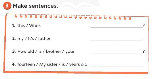 Sách bài tập Tiếng Anh 3 Unit 11 My family