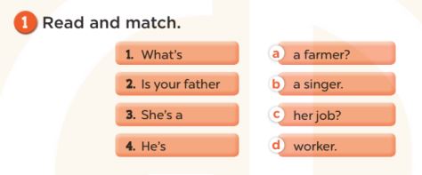 Sách bài tập Tiếng Anh 3 Unit 12 Jobs