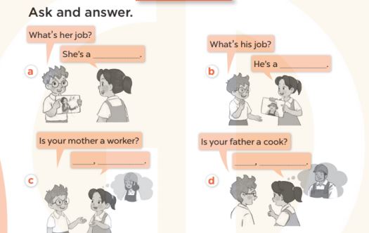 Sách bài tập Tiếng Anh 3 Unit 12 Jobs