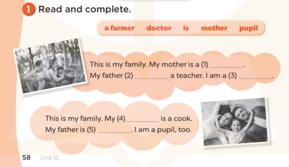 Sách bài tập Tiếng Anh 3 Unit 12 Jobs