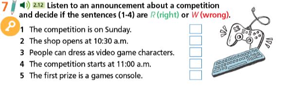 Tiếng Anh 7 Right On Unit 4 Skills 4f