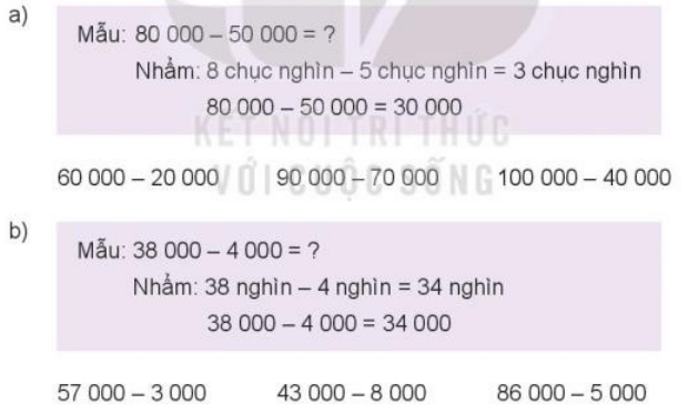 Toán lớp 3 Bài 64: Phép trừ trong phạm vi 100000