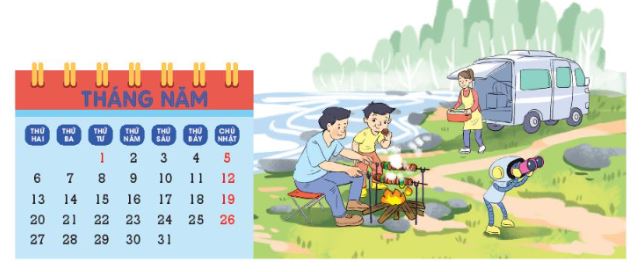 Toán lớp 3 Bài 67: Thực hành xem đồng hồ, xem lịch