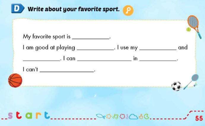 Sách bài tập Tiếng Anh 3 Smart Start Unit 5 P.E.