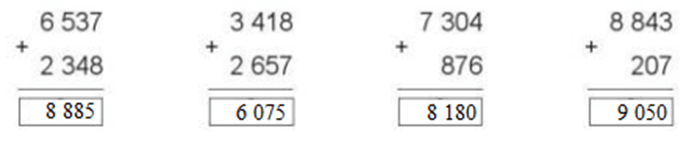 Toán lớp 3 trang 53, 54 Phép cộng trong phạm vi 100 000