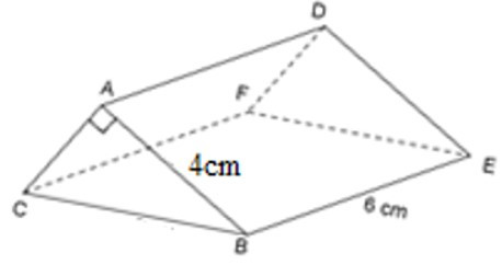 Trắc nghiệm Thể tích hình lăng trụ đứng có đáp án - Toán lớp 8 (ảnh 7)