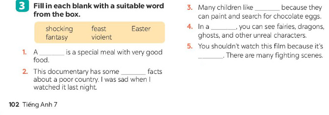 Review 3 lớp 7 Language sách Global Success