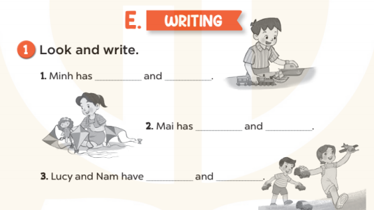 Sách bài tập Tiếng Anh lớp 3 Unit 17 Our toys