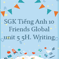 Tiếng Anh 10 Friends Global unit 5 5H. Writing