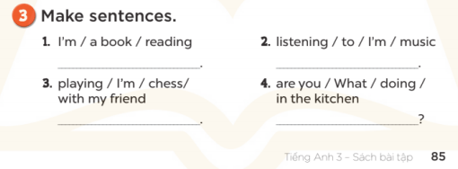 Sách bài tập Tiếng Anh 3 Unit 18 Playing and doing