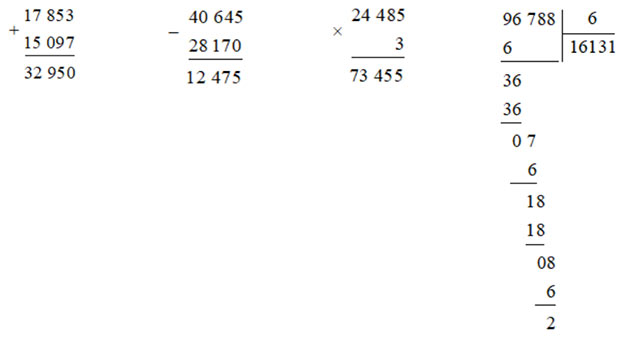 Đề thi Toán lớp 3 học kì 2