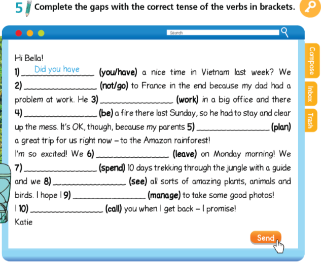 Tiếng Anh 7 Right On Unit 6 Grammar 6b