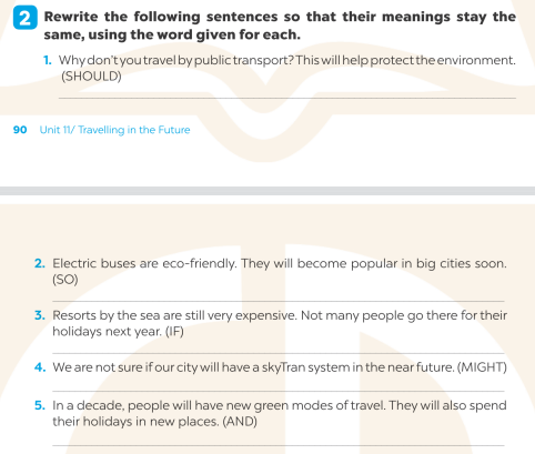 Giải SBT Tiếng Anh 7 Global Success Unit 11 Writing