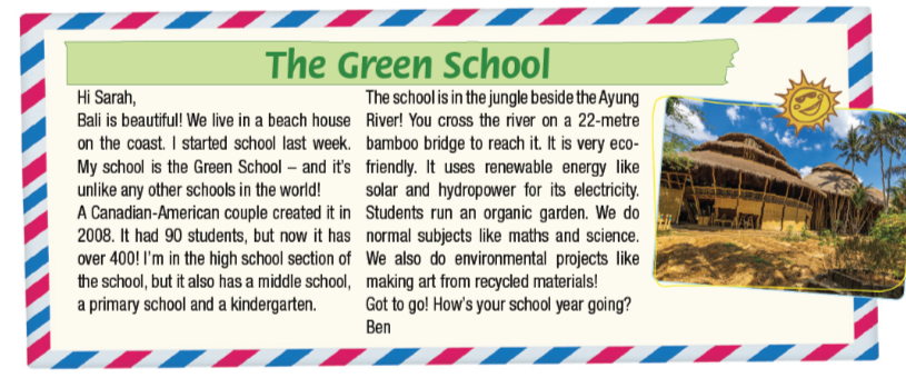 Tiếng Anh 7 Right On Workbook Unit 6 Reading 6f