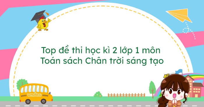 Bộ đề thi học kì 2 lớp 1 môn Toán sách Chân trời sáng tạo năm 2025 - 2026