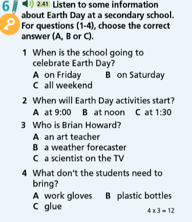 Tiếng Anh 7 Right On Unit 6 Progress Check