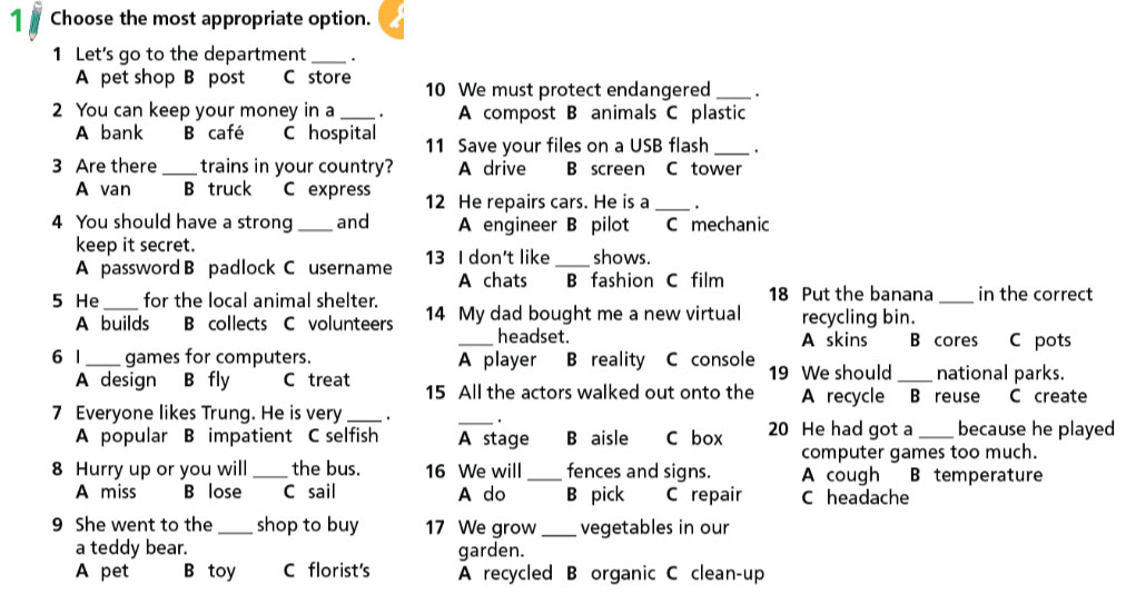 Tiếng Anh 7 Right On Review Units 1 - 6