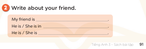 Sách bài tập Tiếng Anh 3 Unit 19 Ourdoor activities