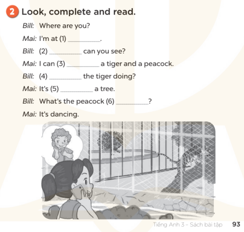 Sách bài tập Tiếng Anh 3 Unit 20 At the zoo