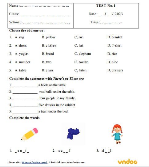 Ôn hè tiếng Anh lớp 3 Chân trời sáng tạo