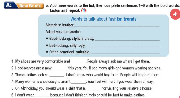 Tiếng Anh 11 Smart World Unit 2 Lesson 1