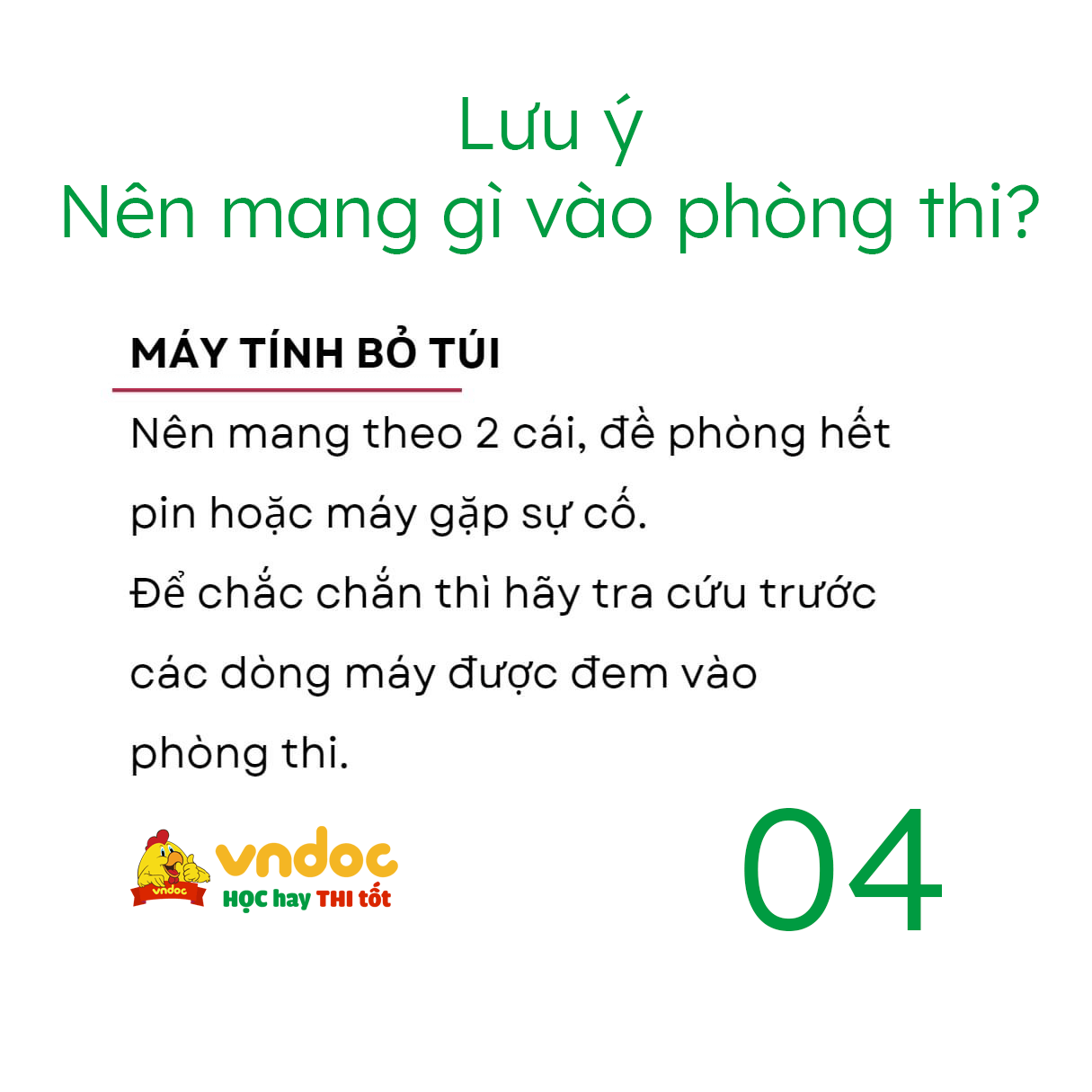 Thí sinh được mang vào phòng thi các vật dụng