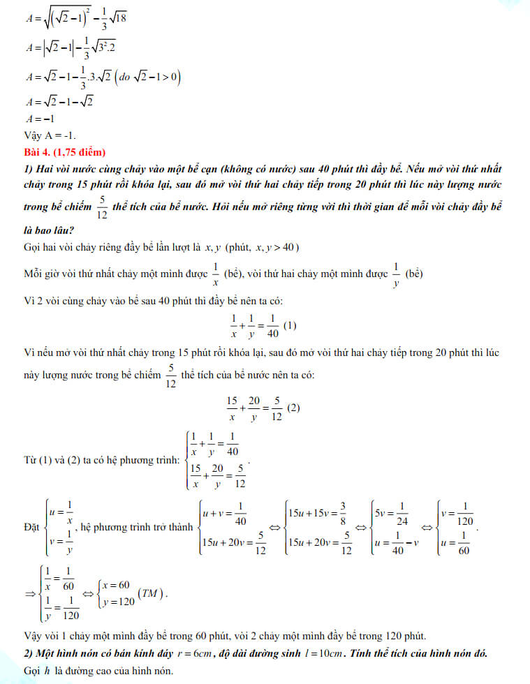 Đề thi vào 10 Toán Đồng Nai năm 2023