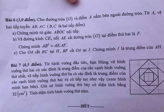 Đề thi vào 10 môn Toán tỉnh Bình Thuận 2023