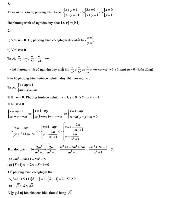 Đáp án đề thi tuyển sinh lớp 10 môn Toán năm 2022 Thái Bình câu 2