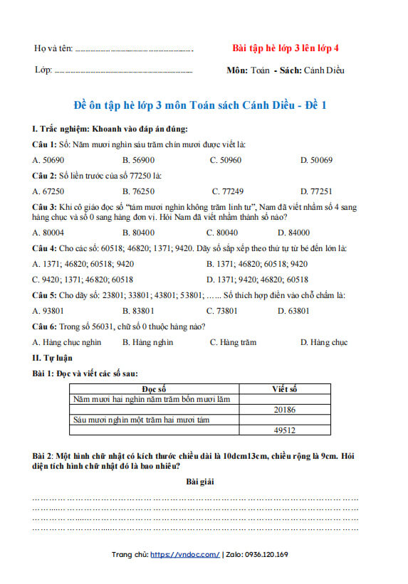 de on tap he lop 3 len lop 4 mon toan tieng viet sach canh dieu so 1 h1*463472
