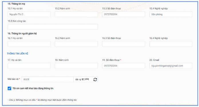 Các bước thực hiện tuyển sinh đầu cấp trực tuyến