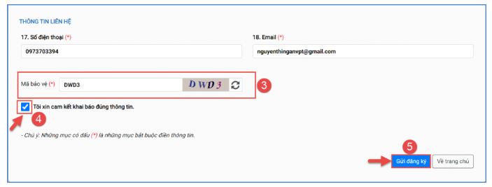 Quy trình đăng ký tuyển sinh đầu cấp