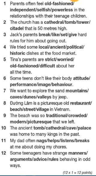 Tiếng Anh 11 Bright Progress Check Units 1 - 2