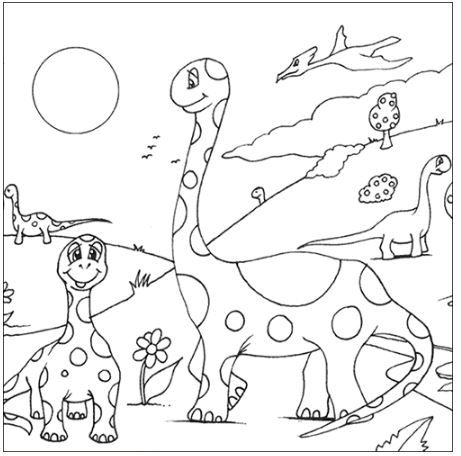 Tranh vẽ tô màu khủng long đẹp