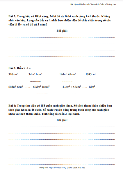 minh hoa bai tap cuoi tuan 8 toan 4 ctst h2*467384